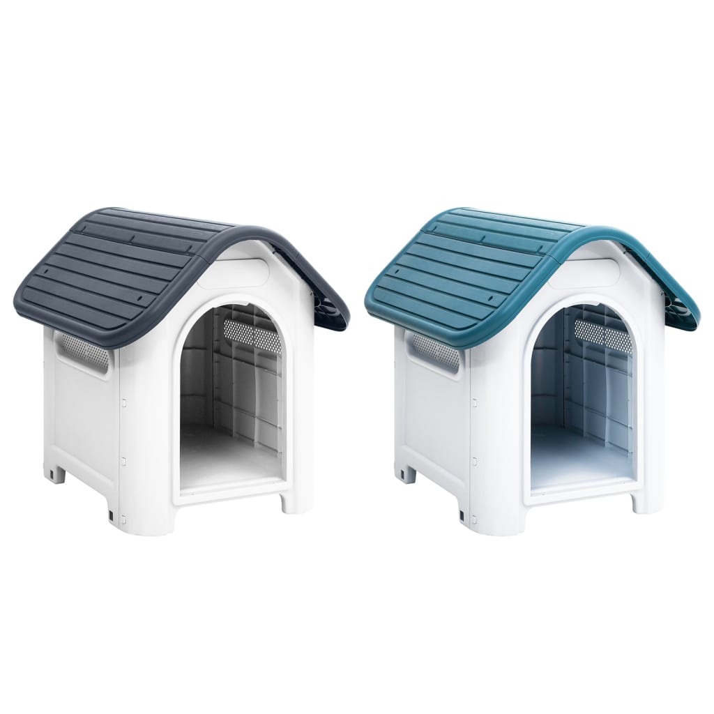 vidaXL Dog House Garden Dog Kennel Small Pet Cage Puppy Shelter Polypropylene - Interactive Group