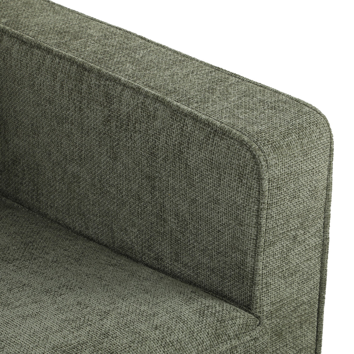 HOMCOM 3 Seater Velvet Feel Fabric Upholstered Sofa - Green