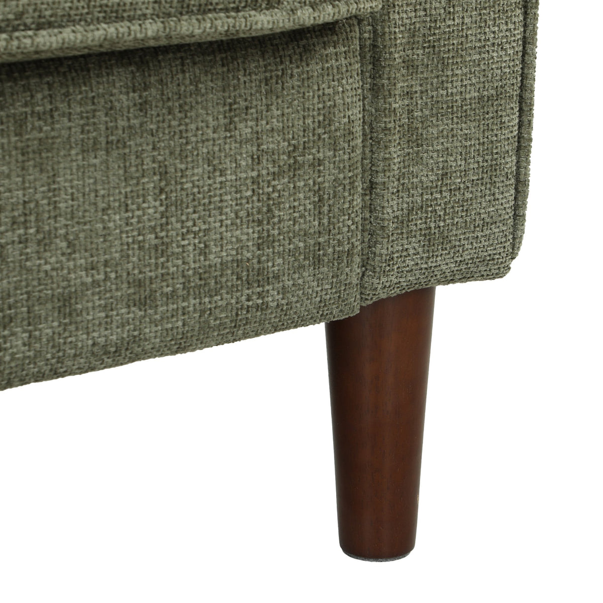 HOMCOM 3 Seater Velvet Feel Fabric Upholstered Sofa - Green