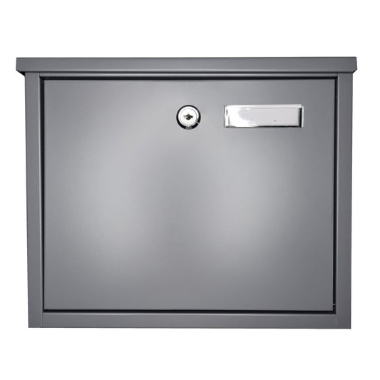 Furnished Top Loading Outdoor Post Box - Grey